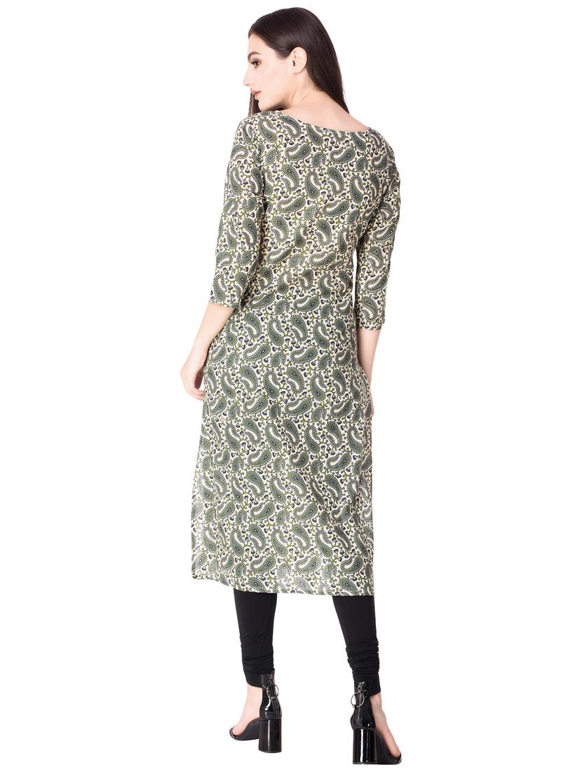 Paisley straight kurta - 15612655 - Zoom Image - 3