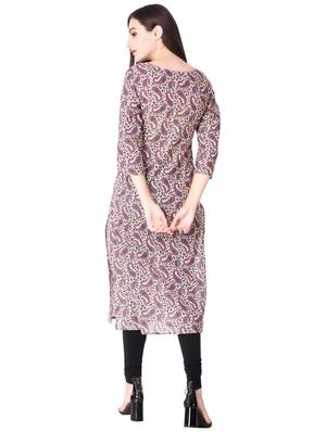 Paisley straight kurta - 15612656 - Standard Image - 3