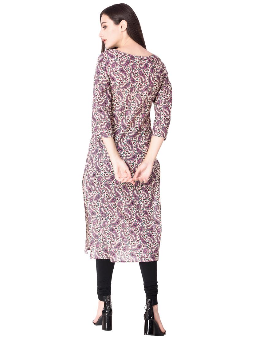 Paisley straight kurta - 15612656 - Zoom Image - 3