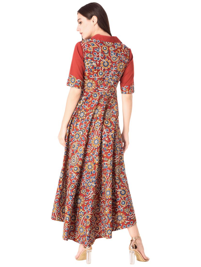 High low kalamkari dress - 15612657 - Zoom Image - 3