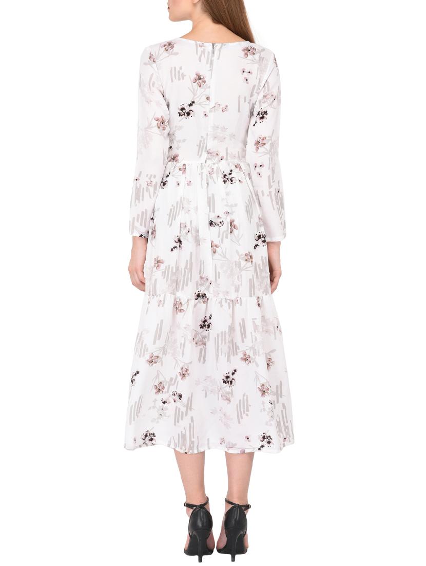 gathered waist tiered a-line dress - 15612872 - Zoom Image - 3
