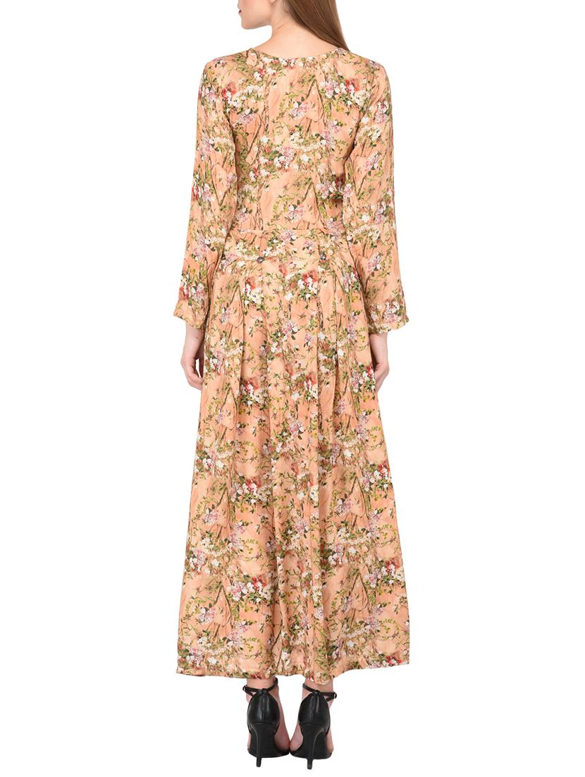 pleated floral maxi dress - 15612873 - Zoom Image - 3