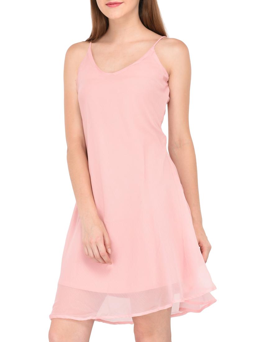 criss cross back detail a-line dress - 15612878 - Zoom Image - 3