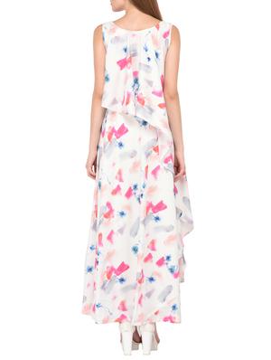asymmetric overlay abstract print dress - 15612879 - Standard Image - 3