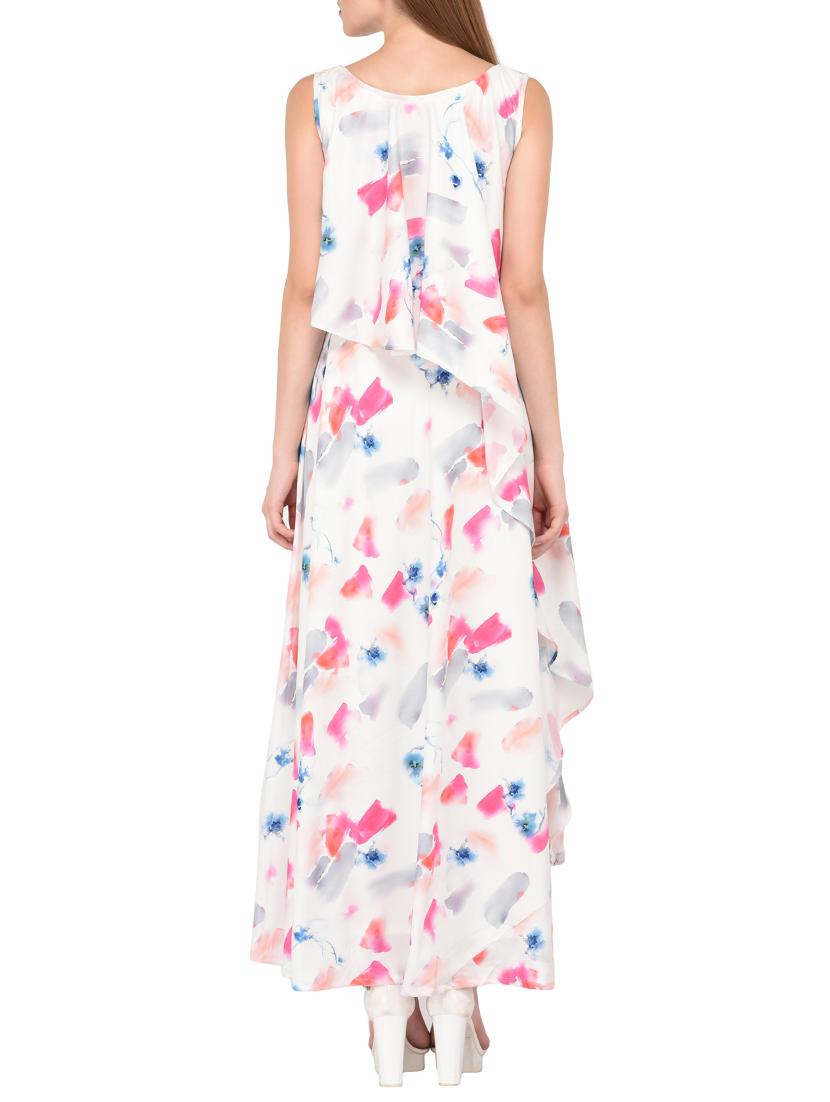asymmetric overlay abstract print dress - 15612879 - Zoom Image - 3