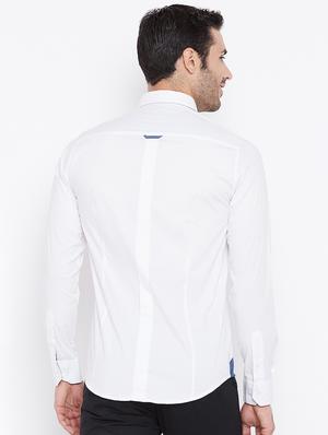 white cotton casual shirt - 15612948 - Standard Image - 3