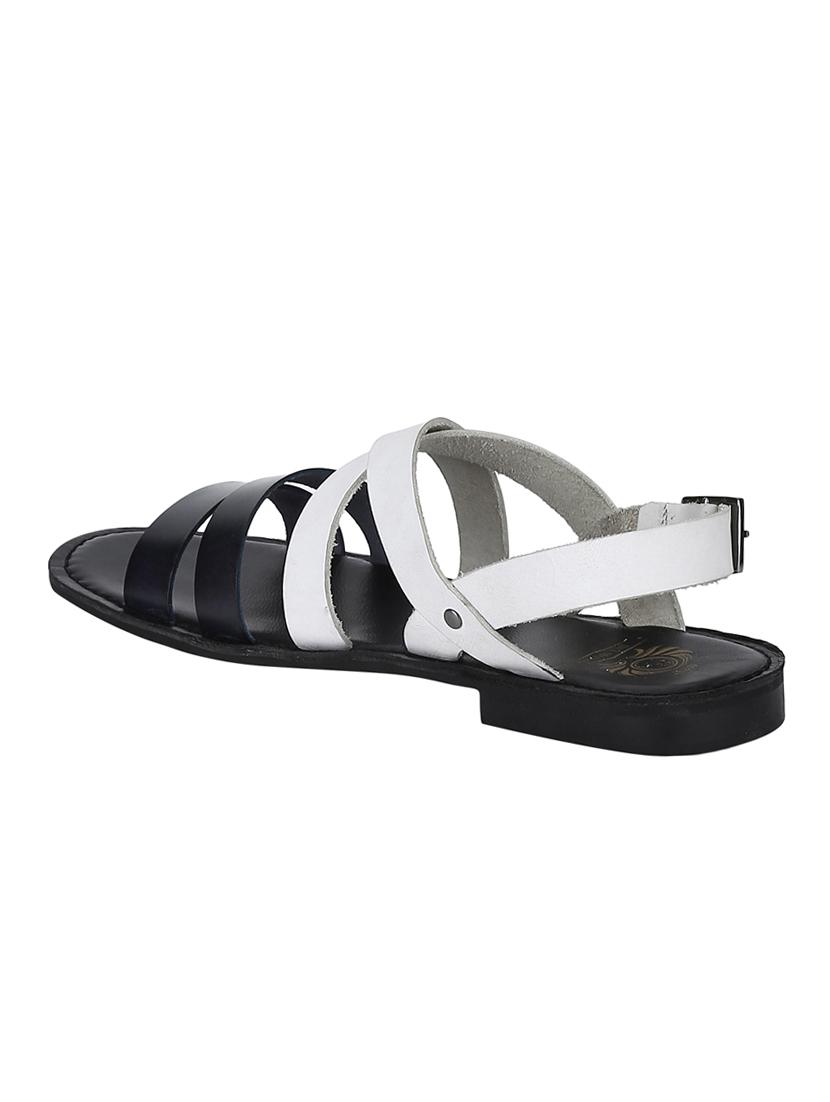 white Leather back strap sandals - 15613037 - Zoom Image - 3