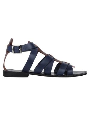 blue leather back strap sandals - 15613038 - Standard Image - 3