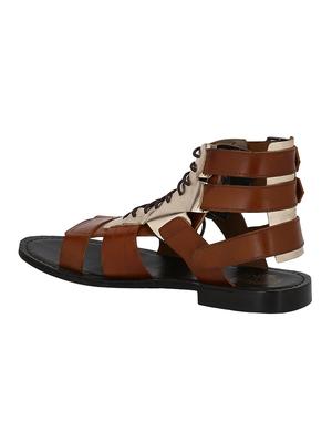 tan Leather back strap sandals - 15613041 - Standard Image - 3