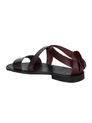 brown Leather back strap sandals - 15613045 - Standard Image - 3