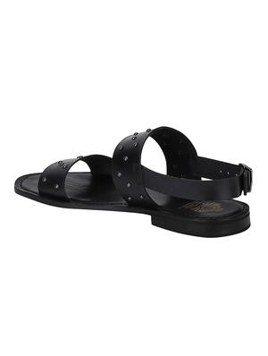 black Leather back strap sandals - 15613049 - Standard Image - 3