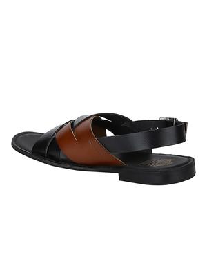 black Leather back strap sandals - 15613052 - Standard Image - 3