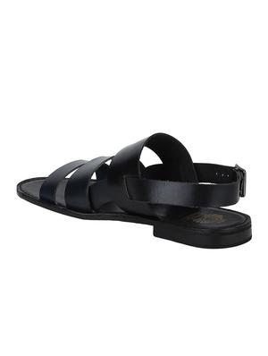 navy Leather back strap sandals - 15613055 - Standard Image - 3