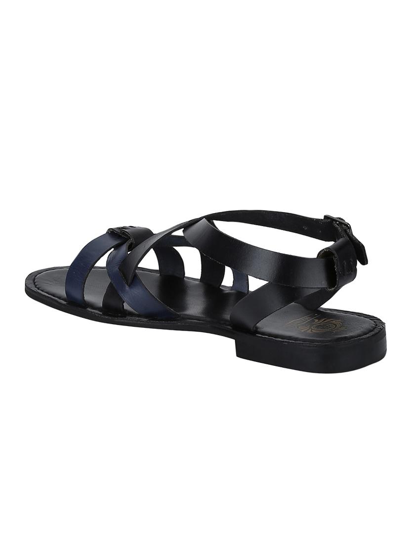 black Leather back strap sandals - 15613056 - Zoom Image - 3