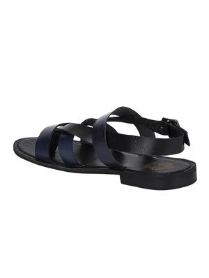 navy Leather back strap sandals - 15613058 - Standard Image - 3