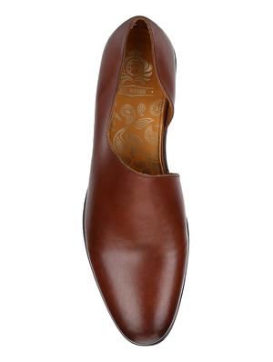 tan Leather slip on sandals - 15613144 - Standard Image - 3