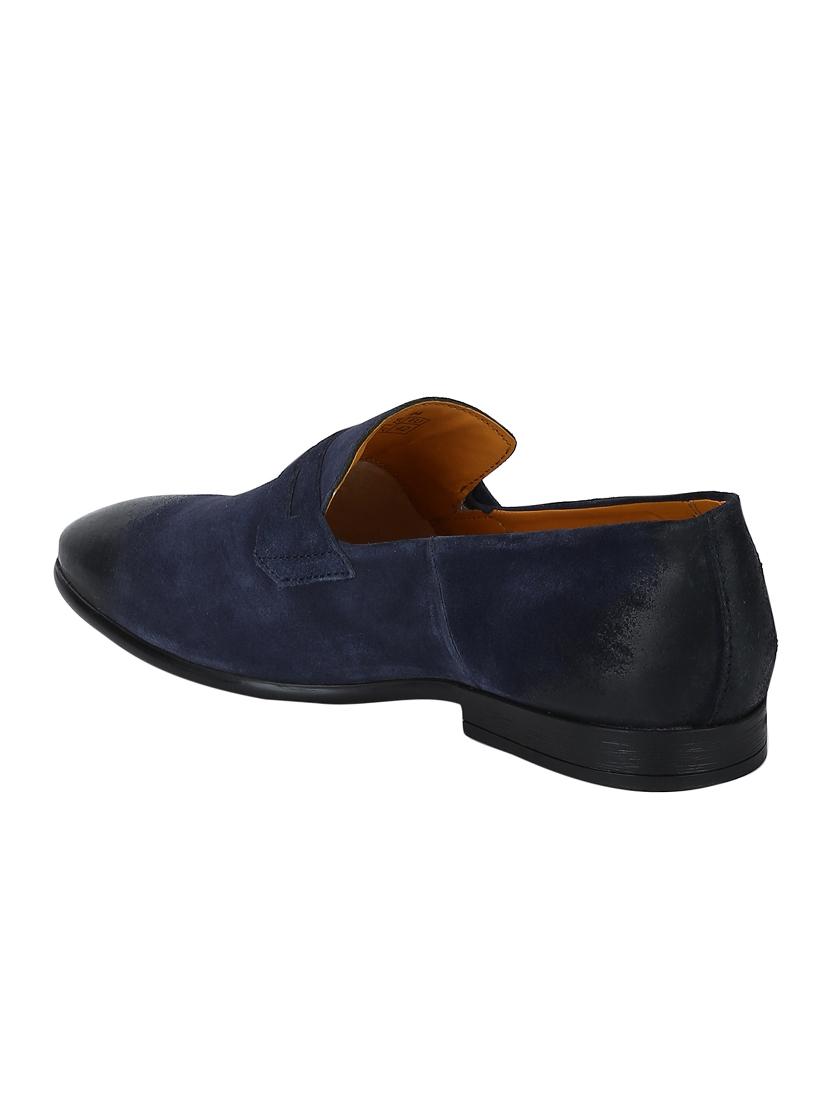 navy Suede casual slip ons - 15613151 - Zoom Image - 3