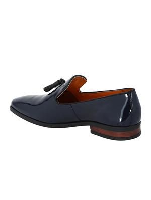 navy Patent Leather tassel slip ons - 15613156 - Standard Image - 3