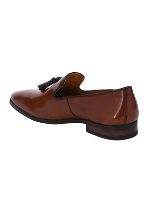 tan Patent Leather tassel slip ons - 15613157 - Standard Image - 3