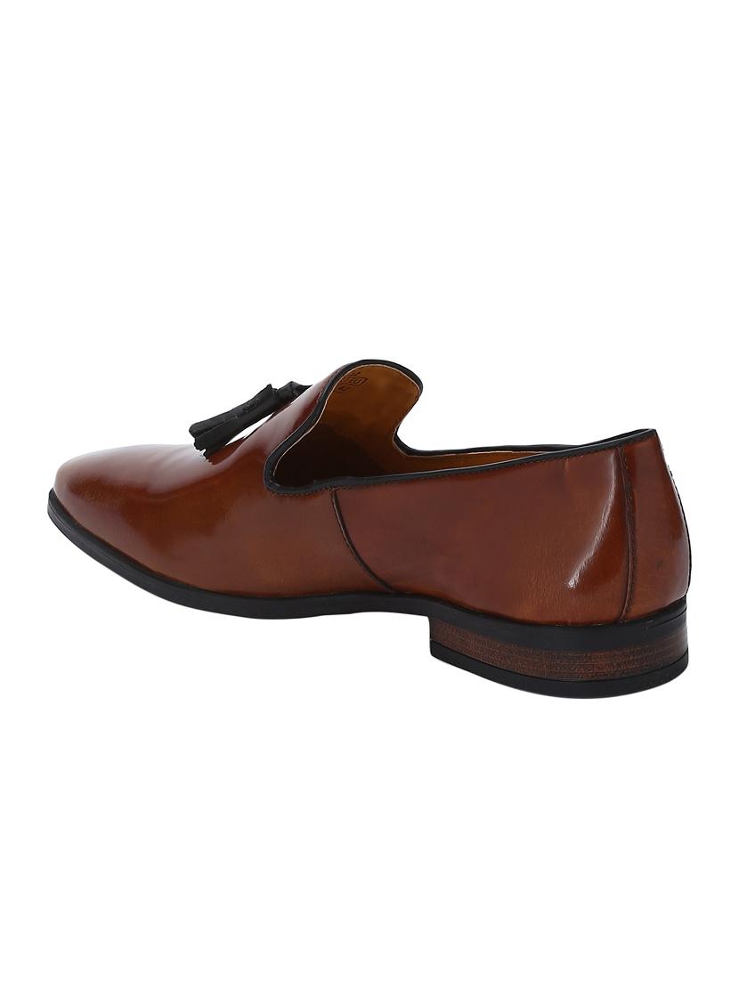 tan Patent Leather tassel slip ons - 15613157 - Zoom Image - 3