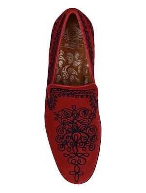 red Leather casual slip ons - 15613163 - Standard Image - 3