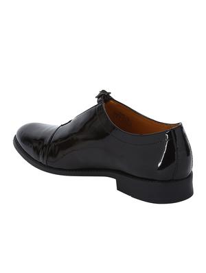 black Patent Leather slip on monk straps - 15613165 - Standard Image - 3