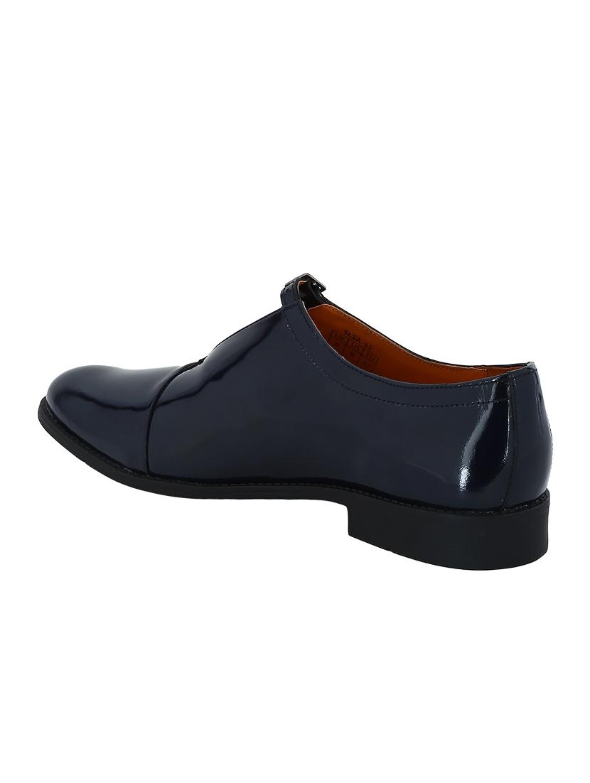 navy Patent Leather slip on monk straps - 15613167 - Zoom Image - 3
