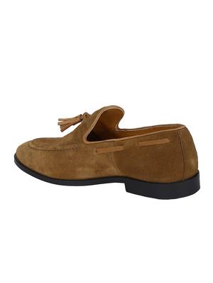 tan Suede tassel slipons - 15613172 - Standard Image - 3