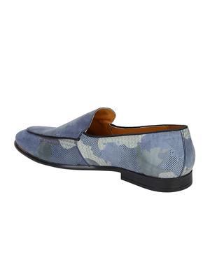 blue Leather casual slip ons - 15613178 - Standard Image - 3