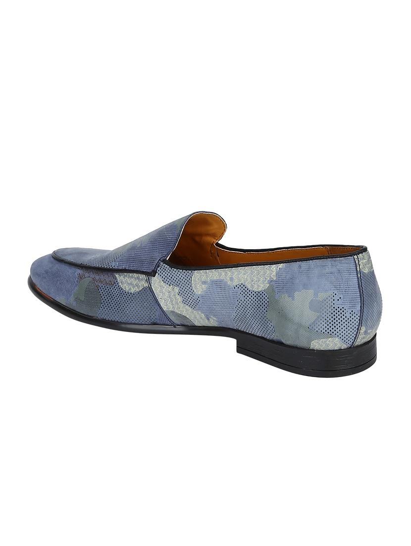 blue Leather casual slip ons - 15613178 - Zoom Image - 3