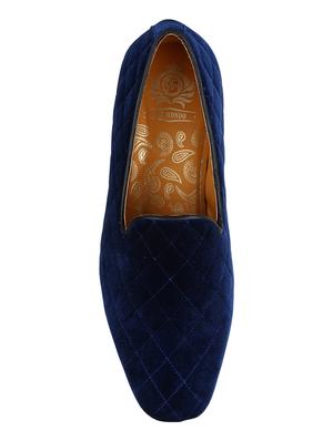 navy Velvet casual slip ons - 15613193 - Standard Image - 3