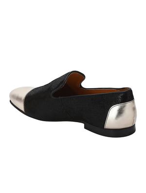 black Leather casual slip ons - 15613197 - Standard Image - 3