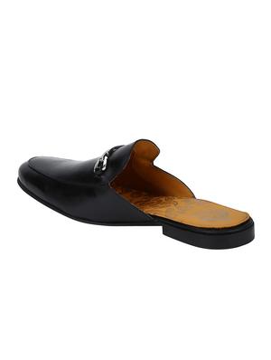 black Leather slip on mules - 15613207 - Standard Image - 3