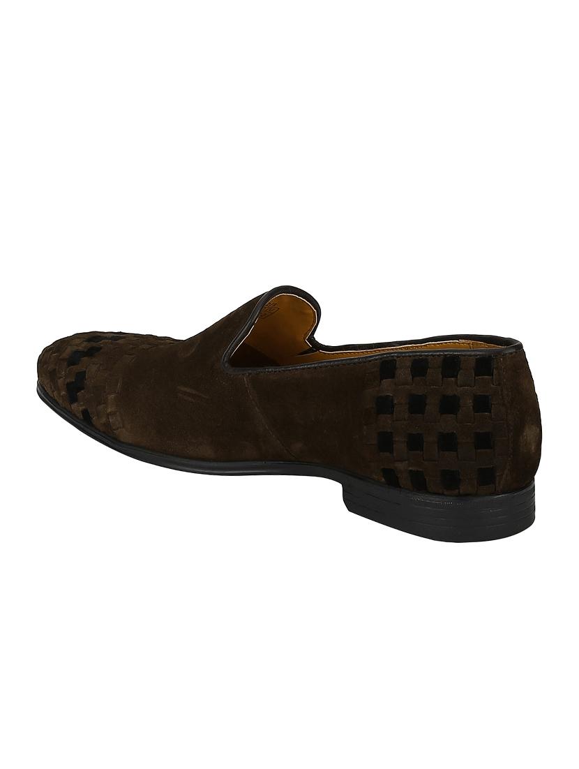 brown Suede casual slipons - 15613211 - Zoom Image - 3