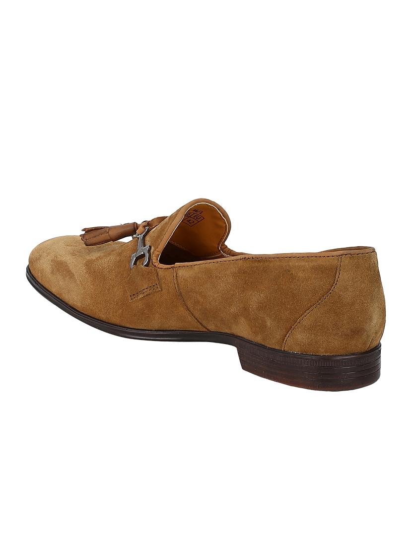 tan Suede tassel slipons - 15613218 - Zoom Image - 3