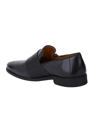 black Leather slip on monk straps - 15613231 - Standard Image - 3