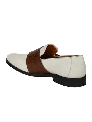 white Leather slip on monk straps - 15613232 - Standard Image - 3