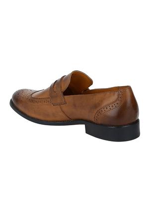 tan Leather formal slip ons - 15613238 - Standard Image - 3