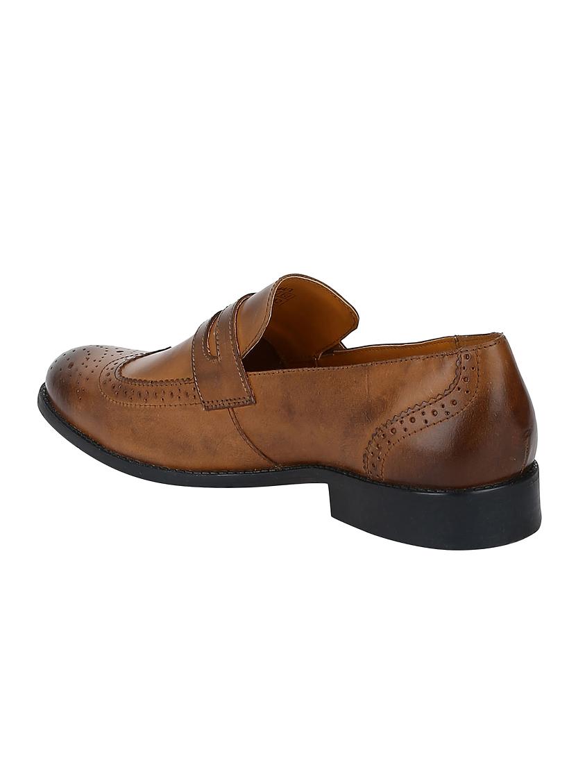 tan Leather formal slip ons - 15613238 - Zoom Image - 3