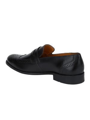 black Leather formal slip ons - 15613240 - Standard Image - 3