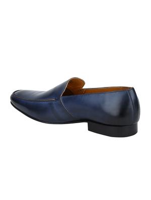 navy Leather casual slip ons - 15613243 - Standard Image - 3