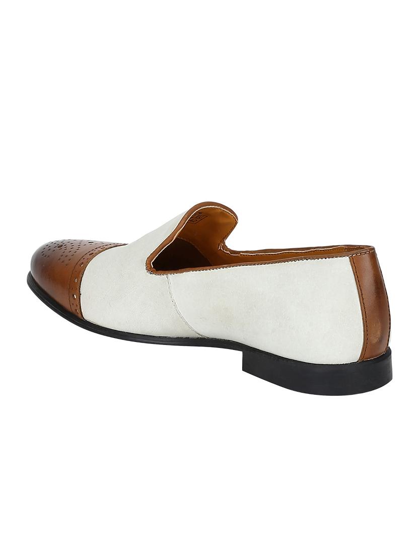white Leather casual slip ons - 15613252 - Zoom Image - 3