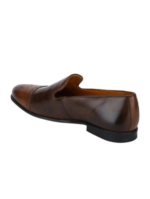 brown Leather formal slip ons - 15613253 - Standard Image - 3