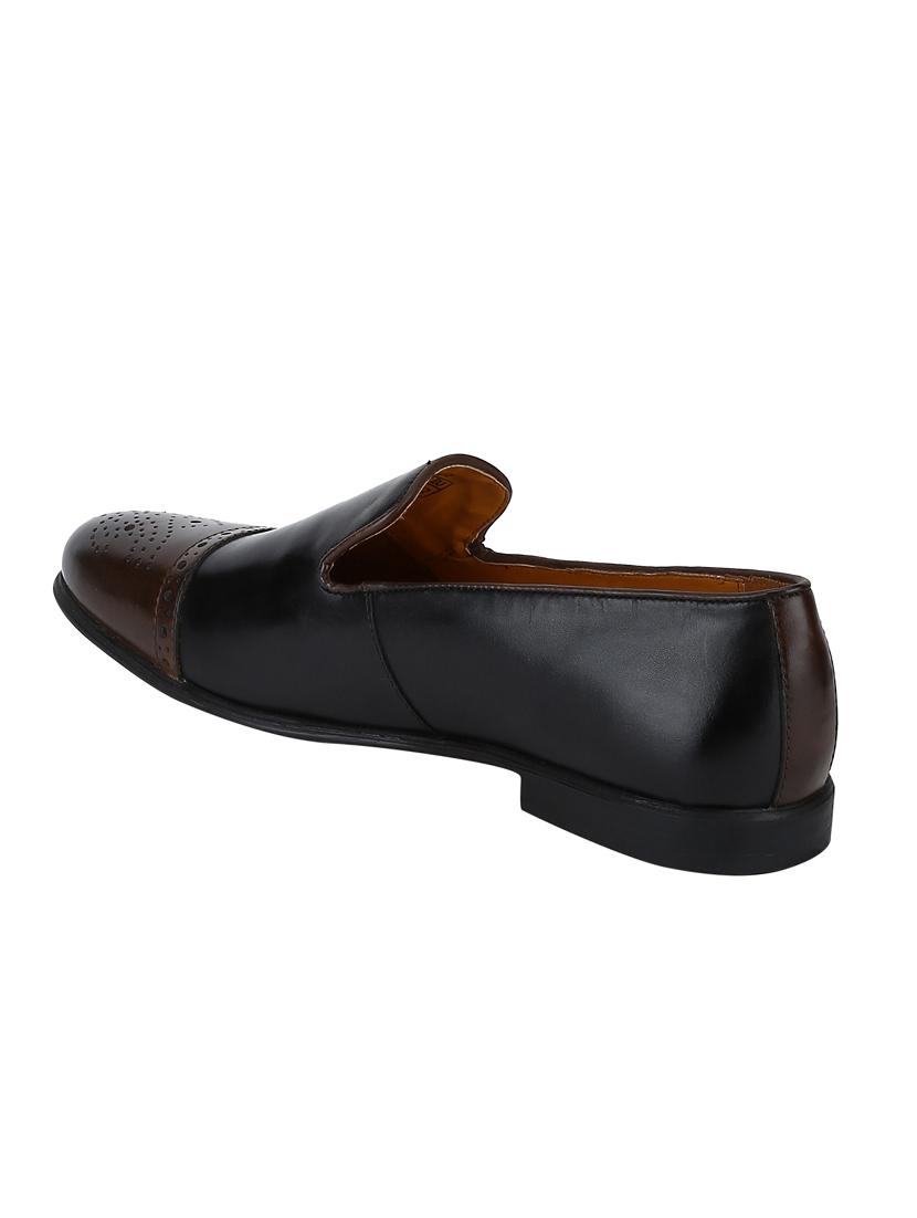 black Leather formal slip ons - 15613254 - Zoom Image - 3