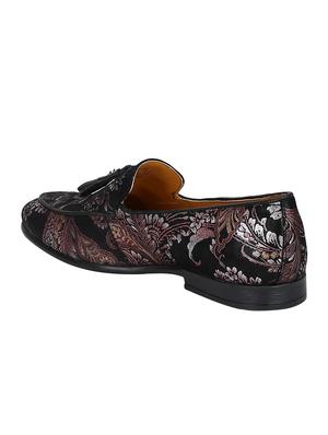 black Leather tassel slipons - 15613260 - Standard Image - 3