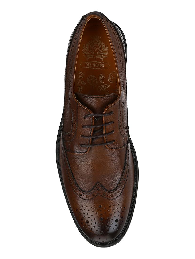 tan Leather lace-up derbys - 15613330 - Zoom Image - 3