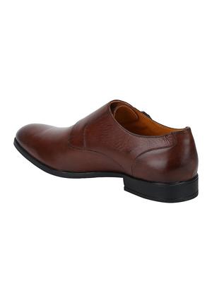 tan Leather slip on monk straps - 15613331 - Standard Image - 3