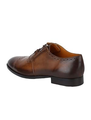 brown Leather lace-up derbys - 15613335 - Standard Image - 3