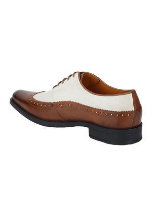 tan Leather lace-up brouges - 15613344 - Standard Image - 3