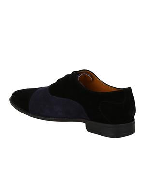 black Suede lace-up oxfords - 15613347 - Standard Image - 3